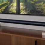a tv on a cabinet